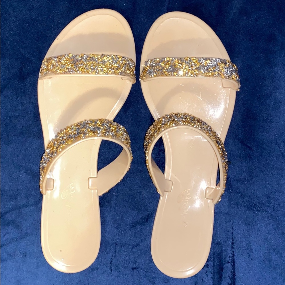 Gold/ blush/ nude sandals